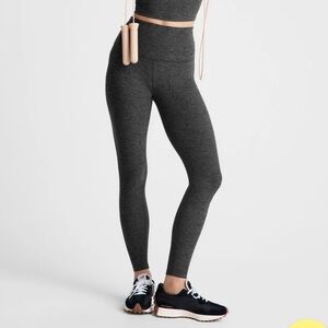 Beyond Yoga SpaceDye Caught in the Midi High Waisted Legging Black-Charcoal